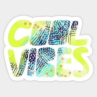 Cool Vibes Design Sticker